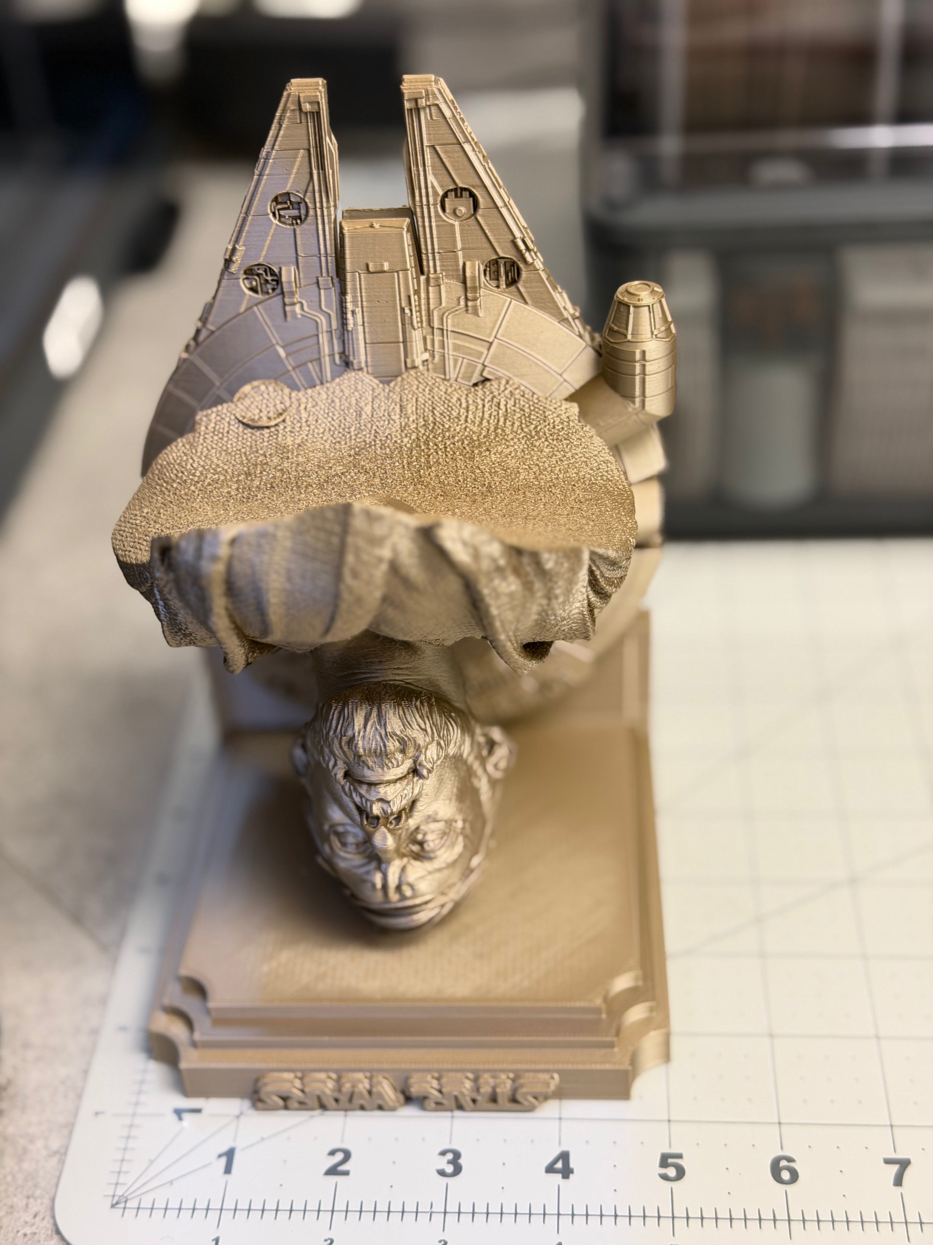 Star Wars - Old Obi-Wan Kenobi Millennium Falcon Like Floating Wall Shelf Decor Collectible