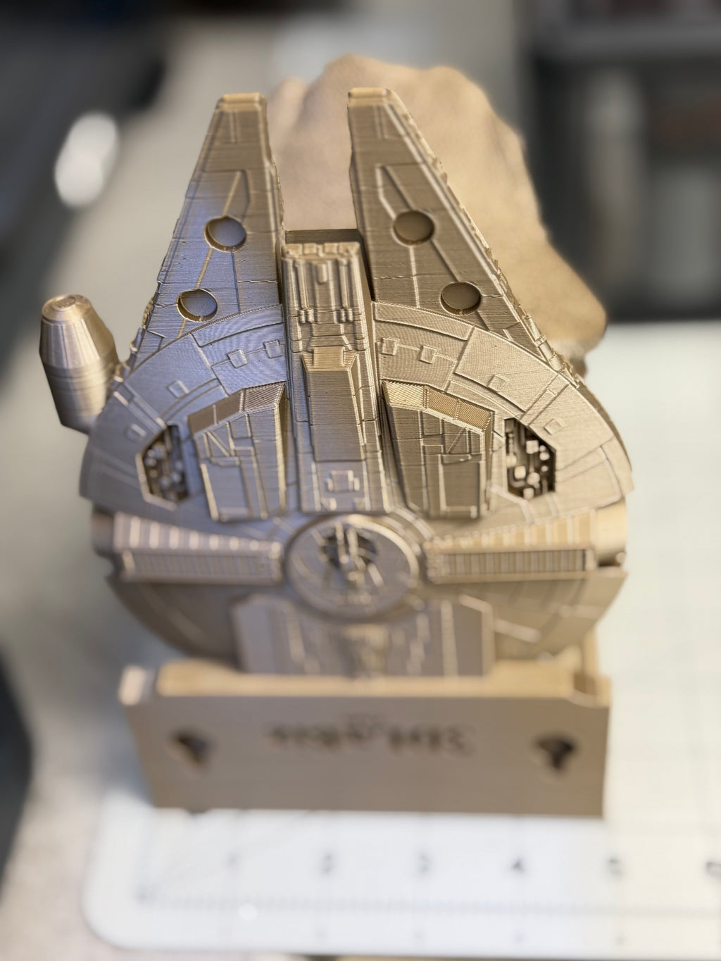 Star Wars - Old Obi-Wan Kenobi Millennium Falcon Like Floating Wall Shelf Decor Collectible