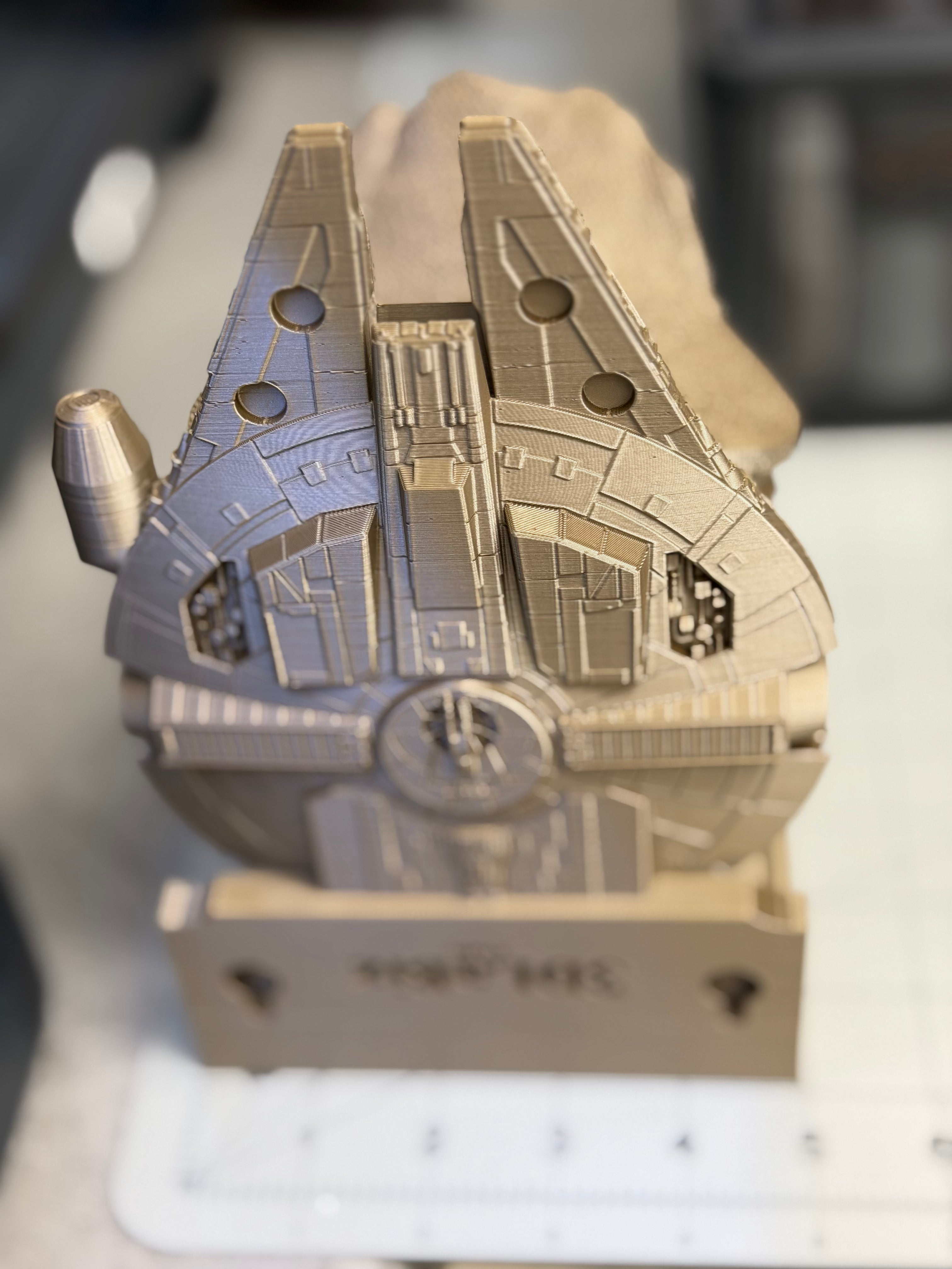 Star Wars - Old Obi-Wan Kenobi Millennium Falcon Like Floating Wall Shelf Decor Collectible