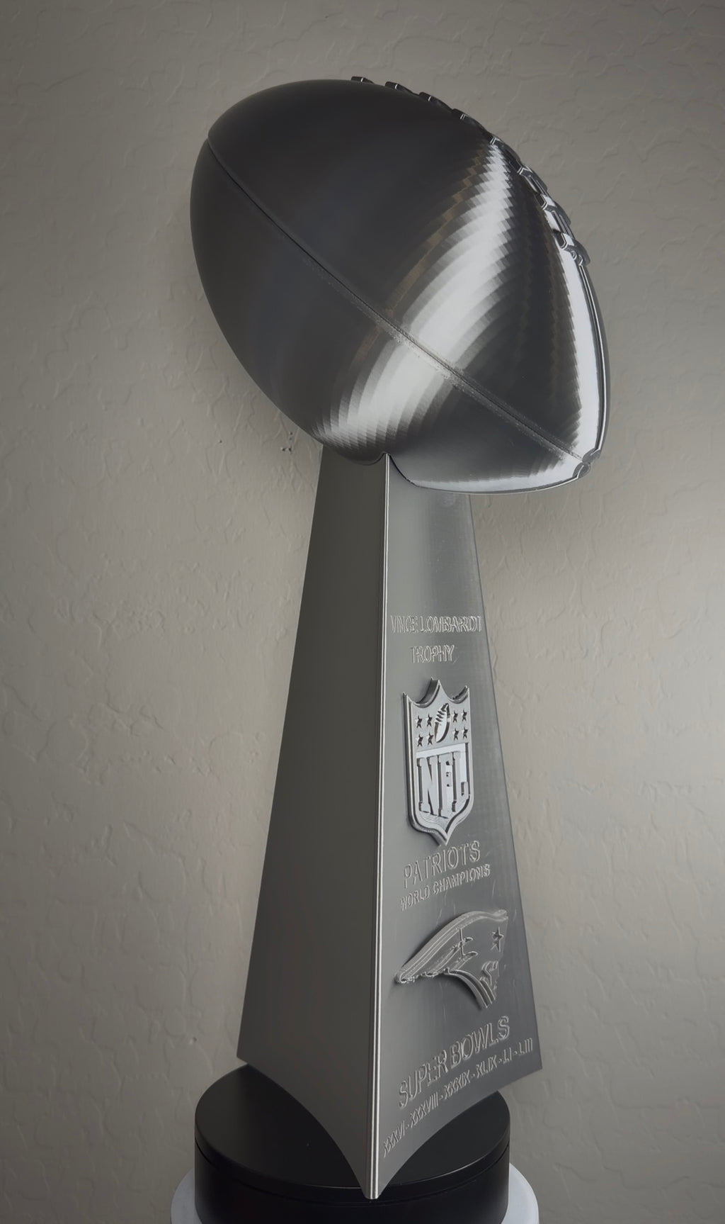 Custom 20 inch Lombardi Trophy New England Patriots - ALL Superbowls