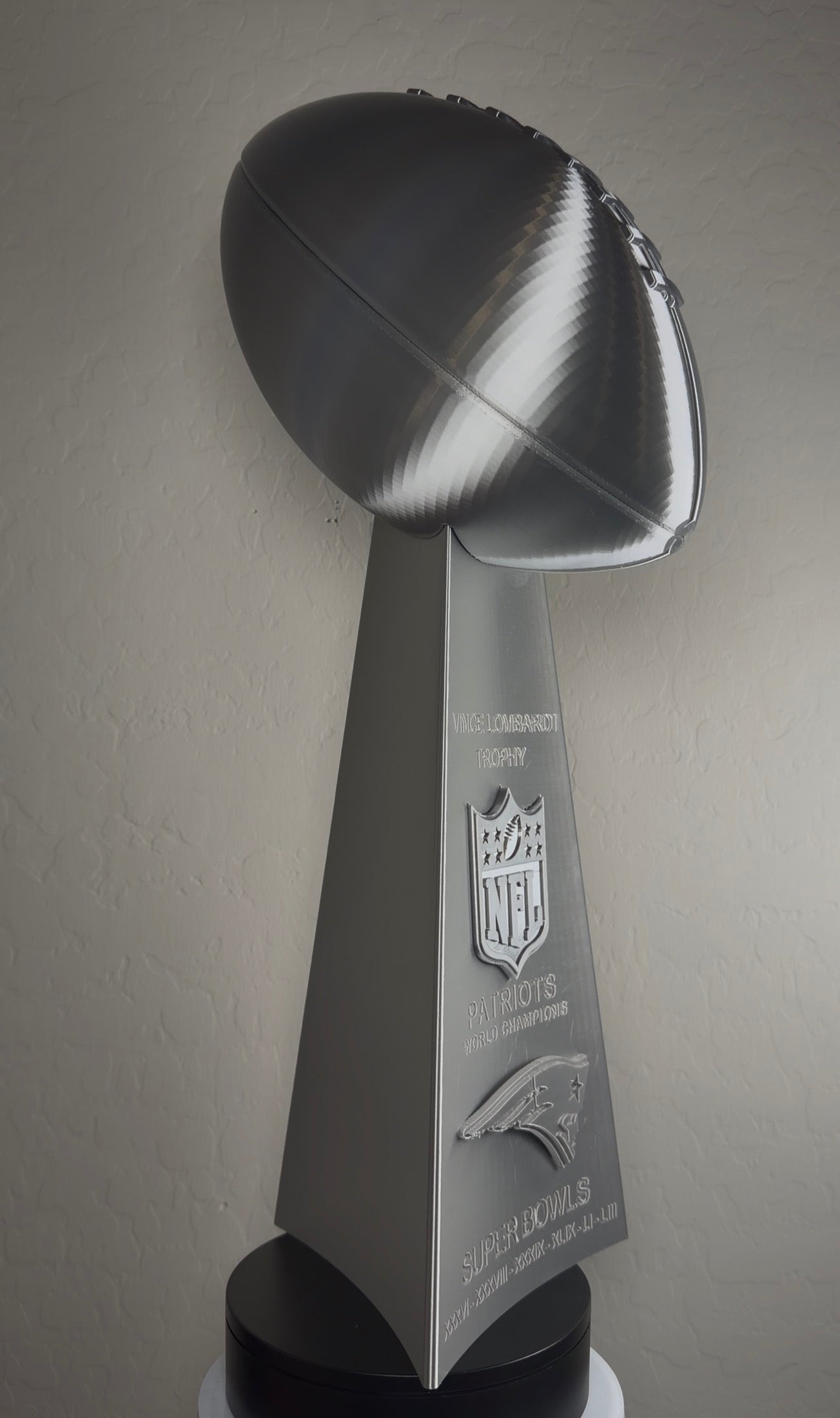 Custom 20 inch Lombardi Trophy New England Patriots - ALL Superbowls