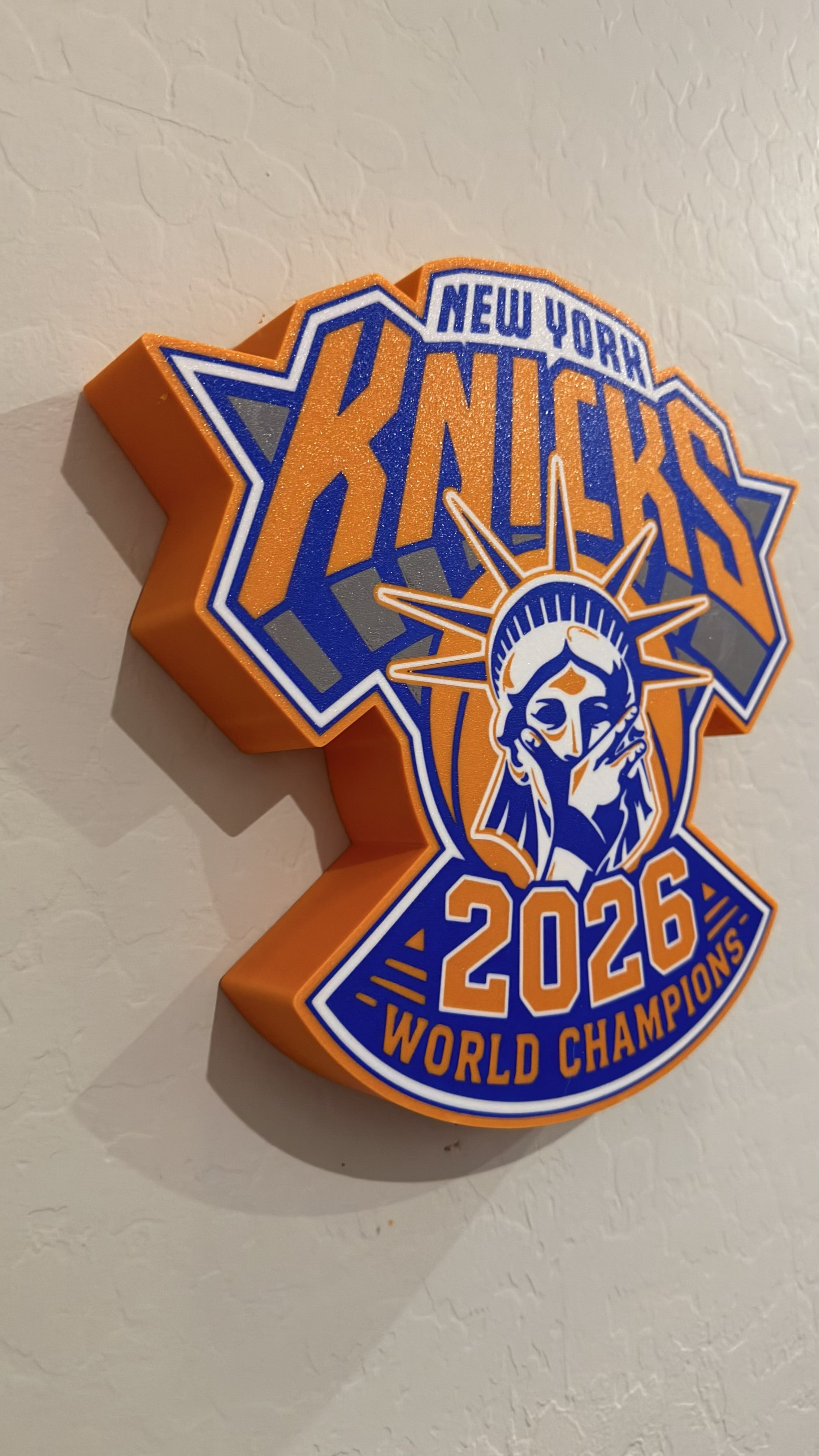 New York Knicks 2026 NBA Champions 12x11 Hang or Stand LED Light Box w Remote