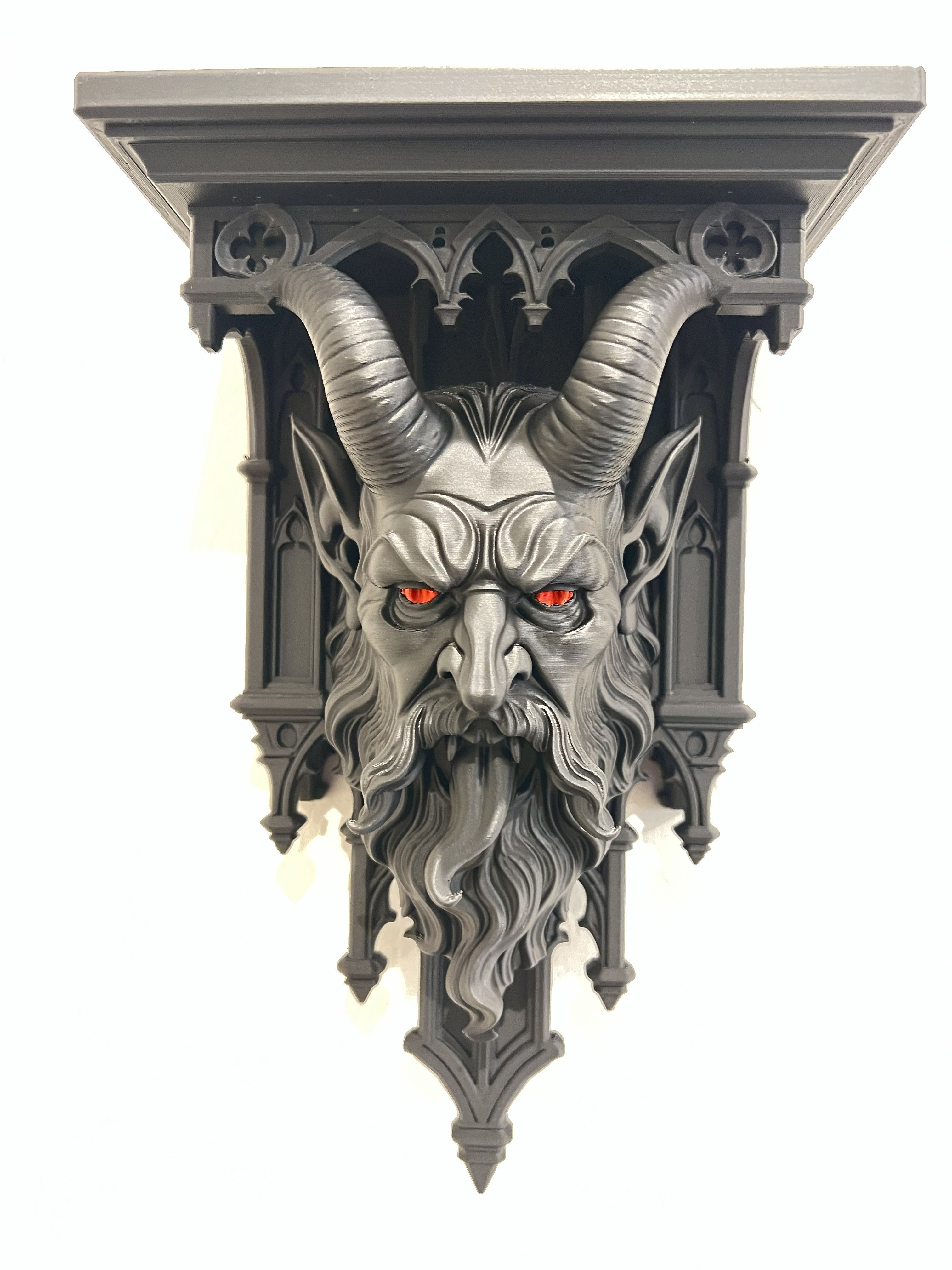 Horror Mythical Krampus 9" 6x5 Top Floating Wall Shelf Collectible