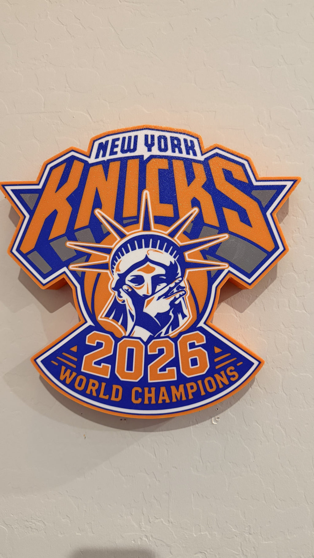 New York Knicks 2026 NBA Champions 12x11 Hang or Stand LED Light Box w Remote