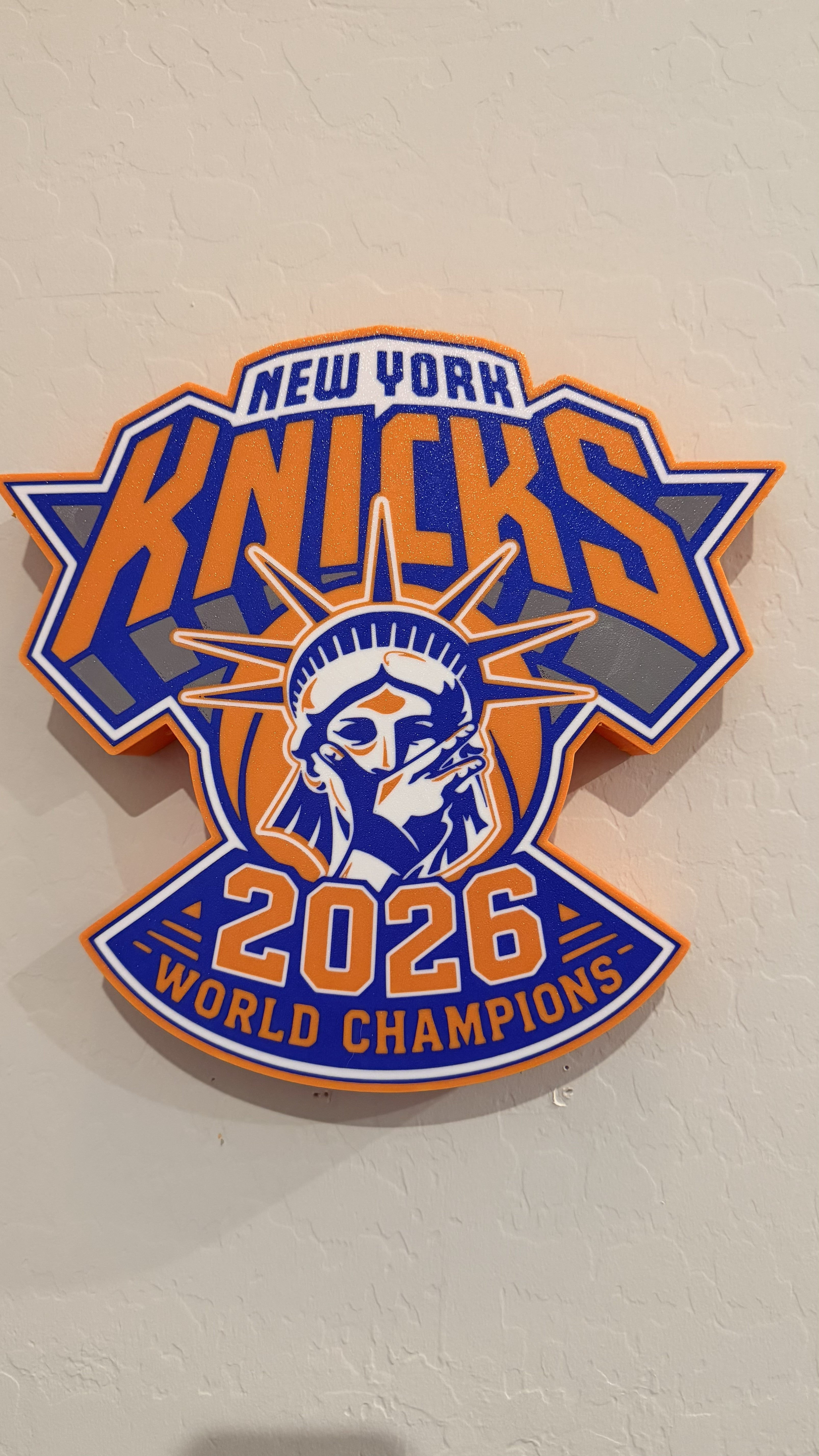 New York Knicks 2026 NBA Champions 12x11 Hang or Stand LED Light Box w Remote