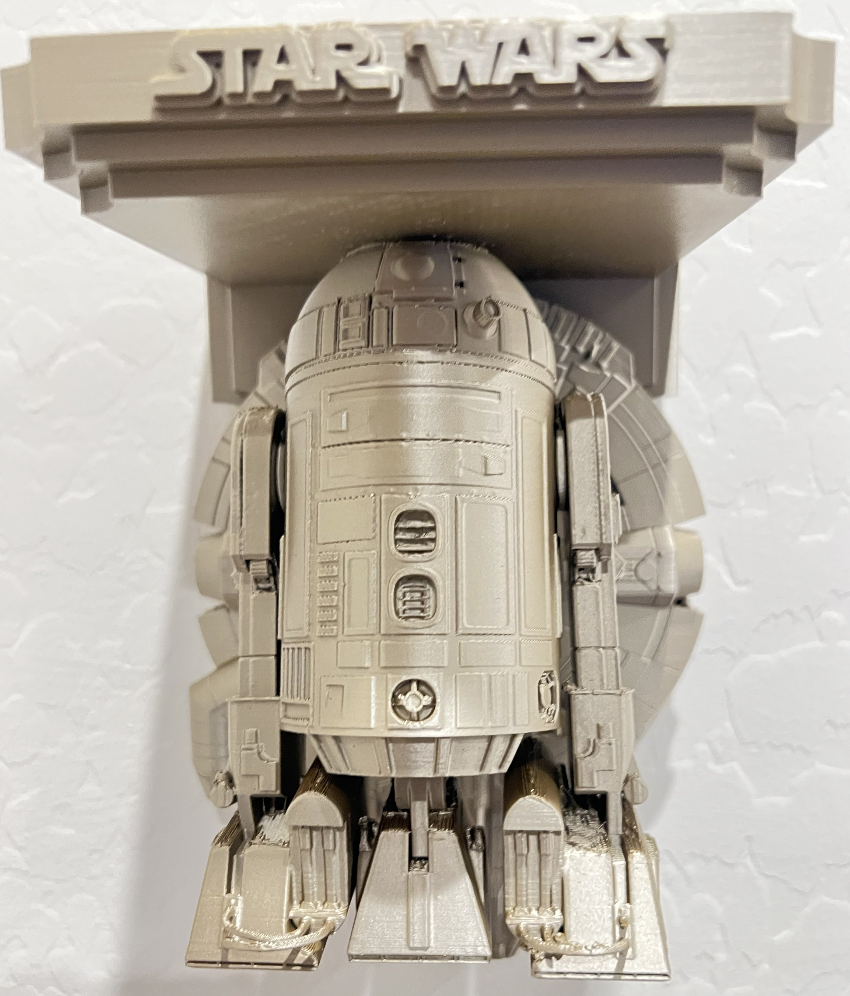 Star Wars - R2D2 Millennium Falcon Like Floating Wall Shelf Decor Collectible - Multiple Colors