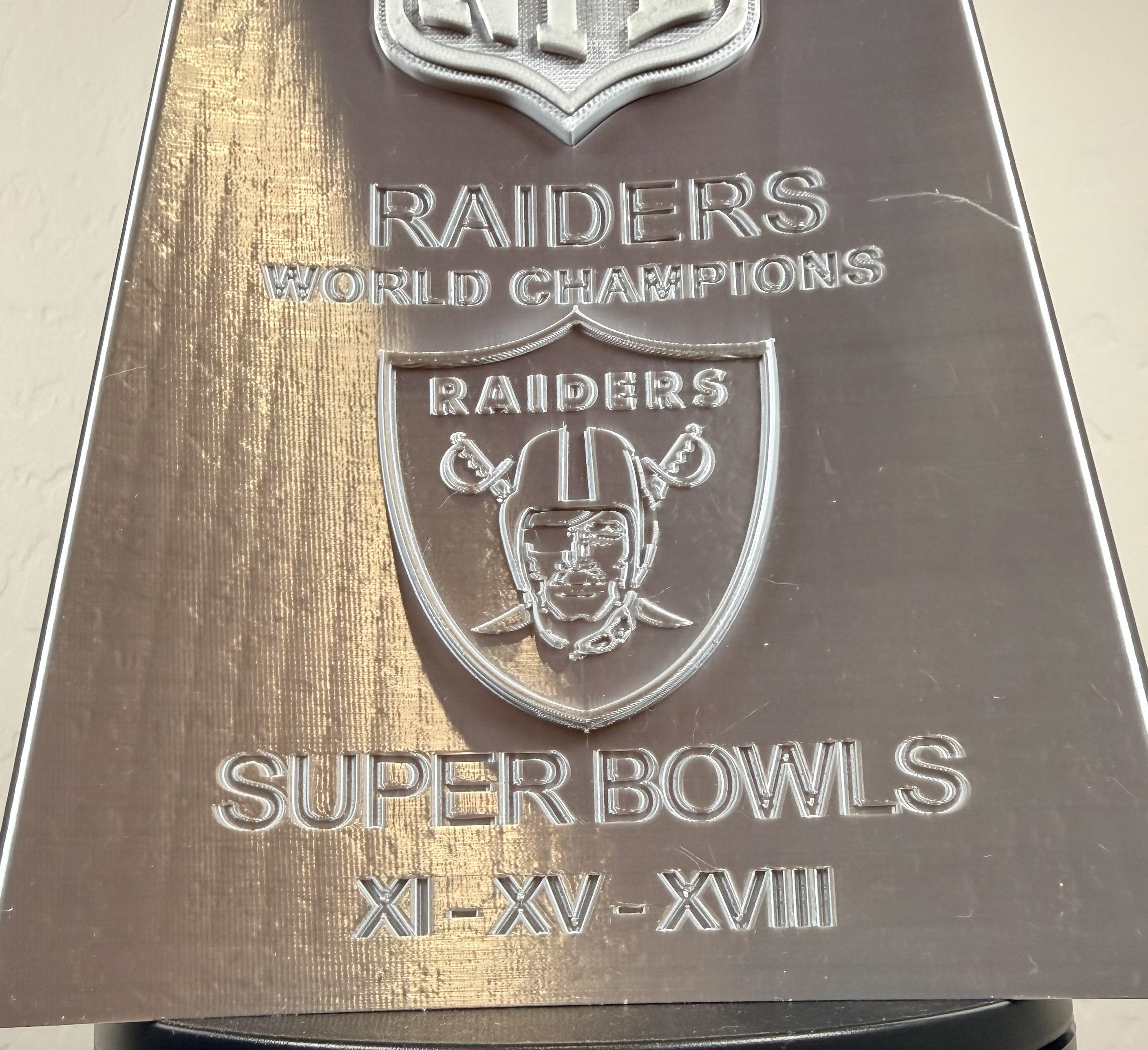 Custom 20 inch Lombardi Trophy Las Vegas Raiders - ALL Superbowls