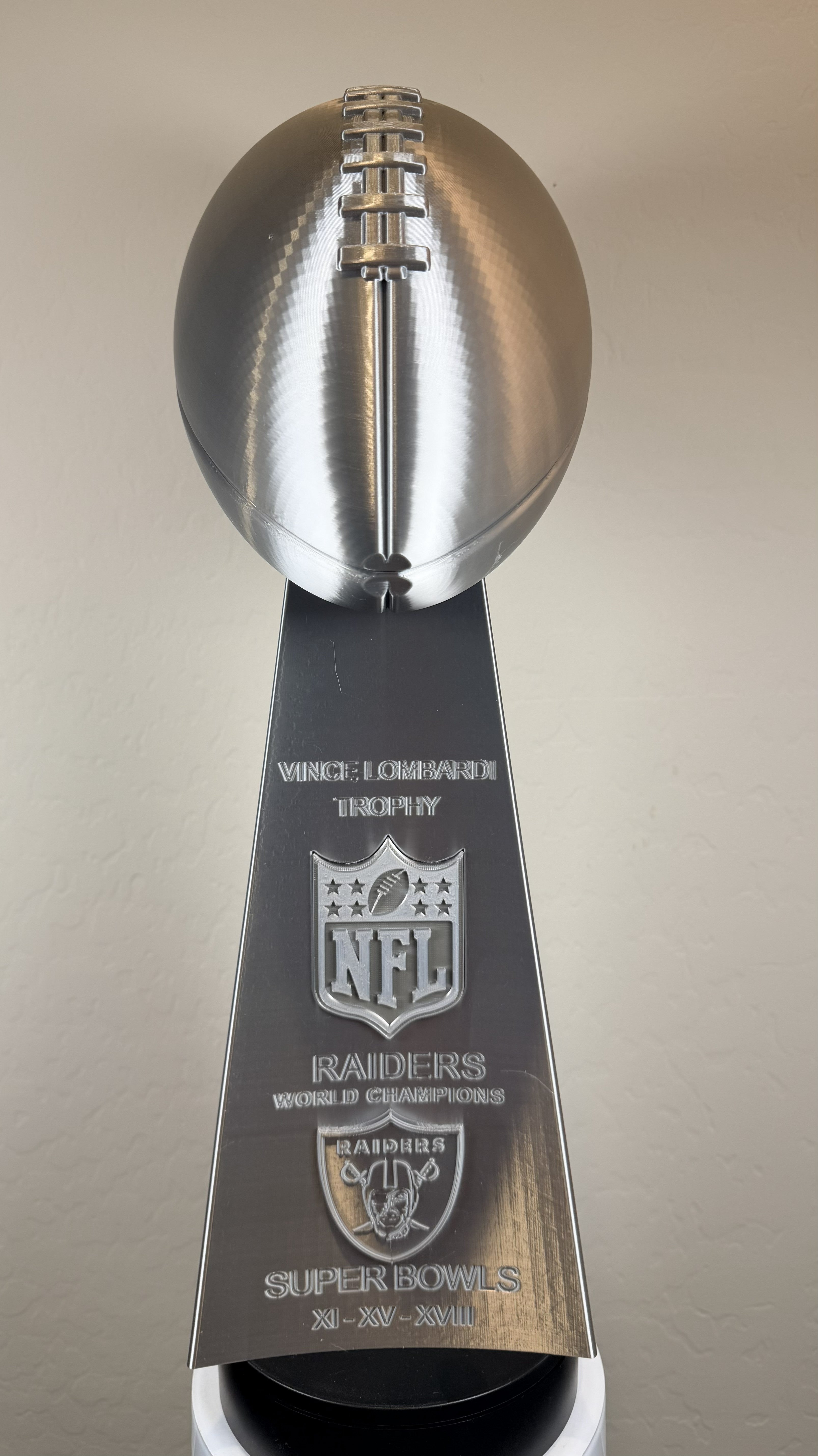 Custom 20 inch Lombardi Trophy Las Vegas Raiders - ALL Superbowls