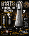 Custom 20 inch Lombardi Trophy Pittsburgh Steelers - ALL Superbowls