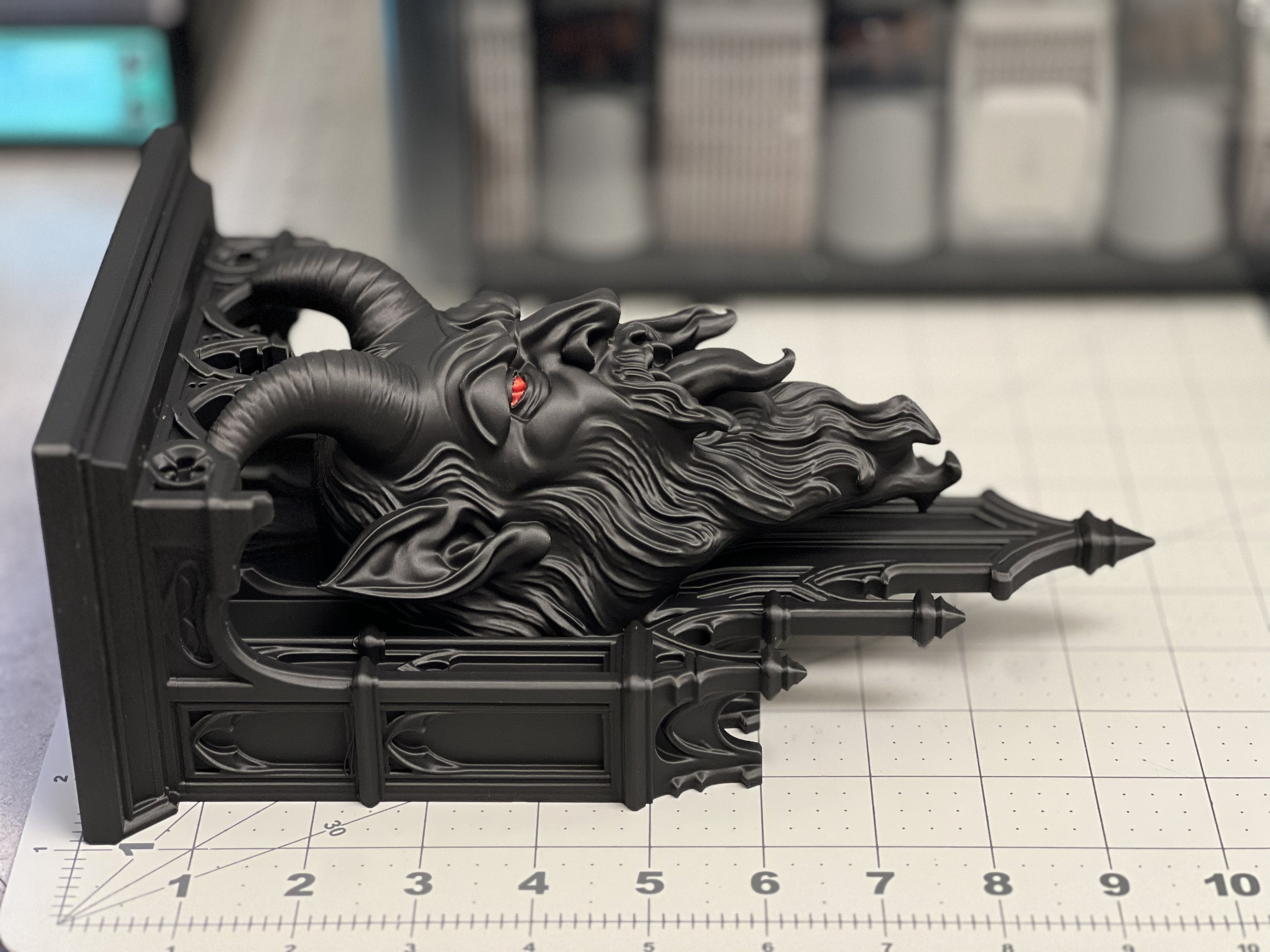 Horror Mythical Krampus 9" 6x5 Top Floating Wall Shelf Collectible