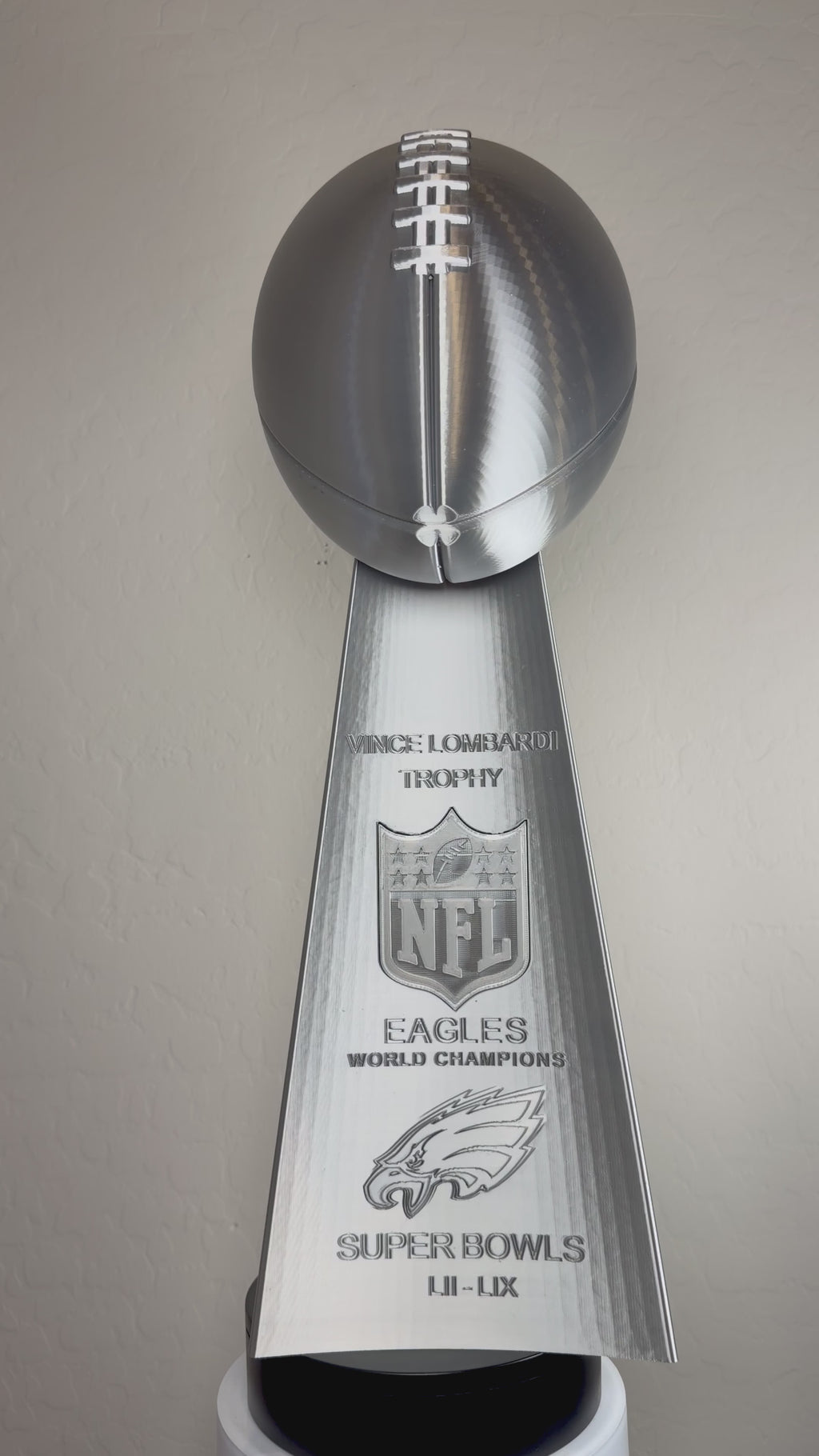 Custom 20 inch Lombardi Trophy Philadelphia Eagles - ALL Superbowls