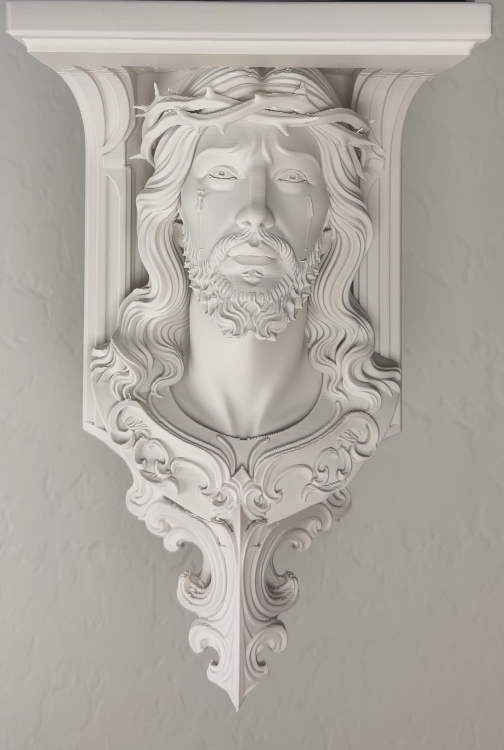 Religious Jesus Christ Portrait Like 6x5 Top Floating Wall Shelf