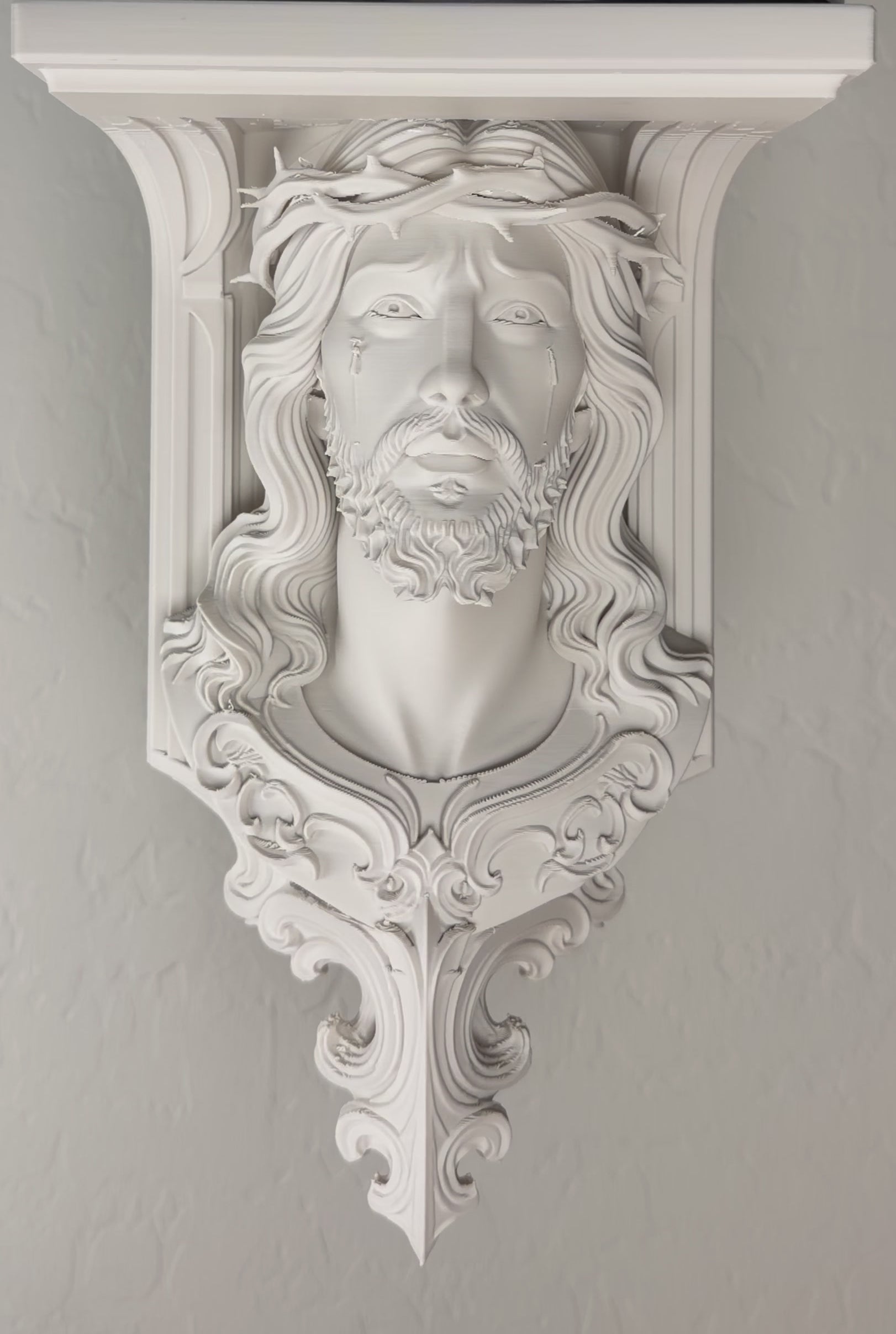 Religious Jesus Christ Portrait Like 6x5 Top Floating Wall Shelf