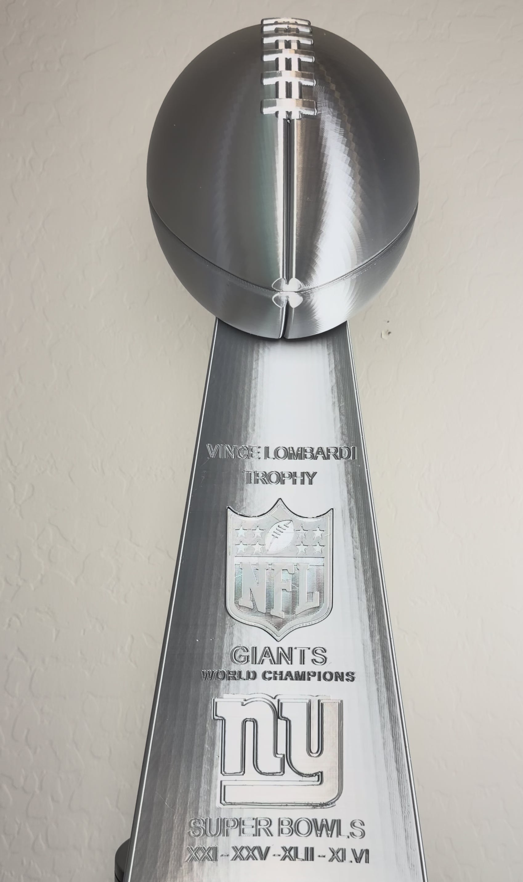 Giants football championship trophy Video