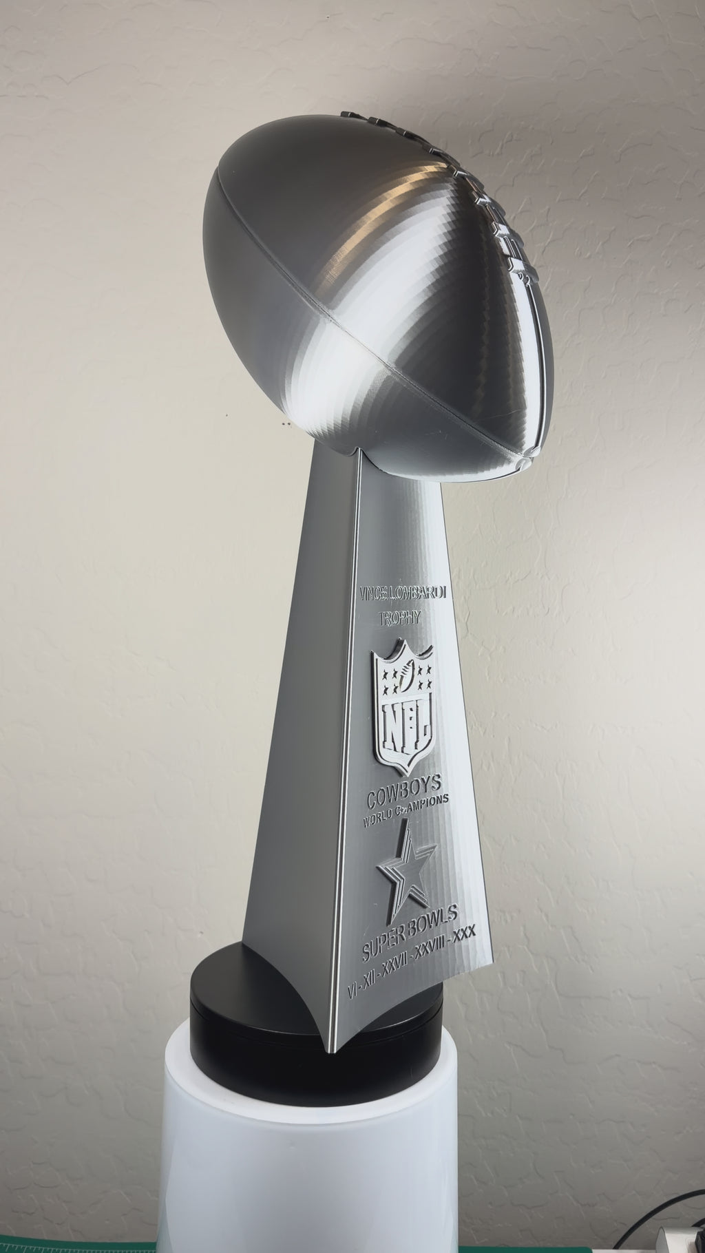 Custom 20 inch Lombardi Trophy Dallas Cowboys - ALL Superbowls