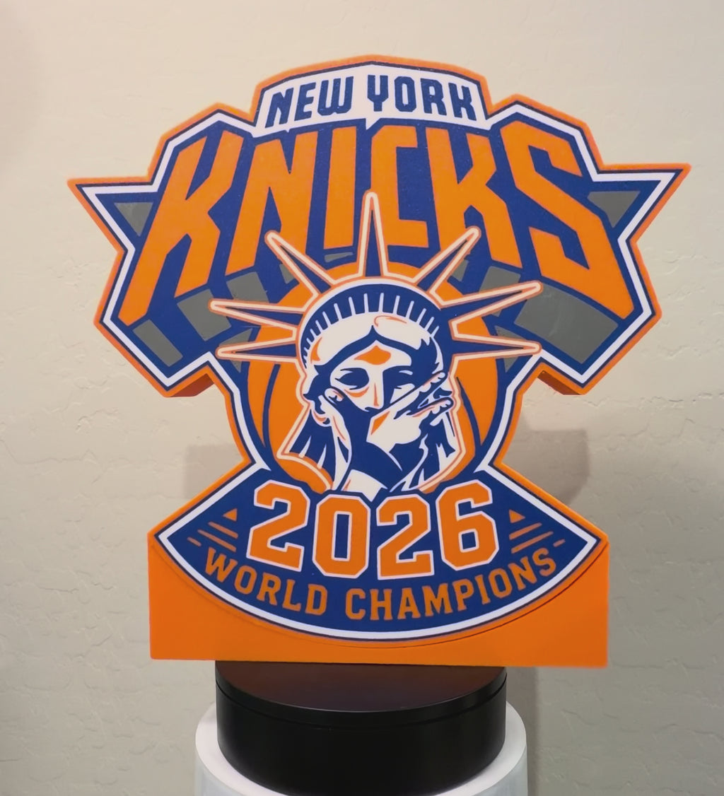 New York Knicks 2026 NBA Champions 12x11 Hang or Stand LED Light Box w Remote