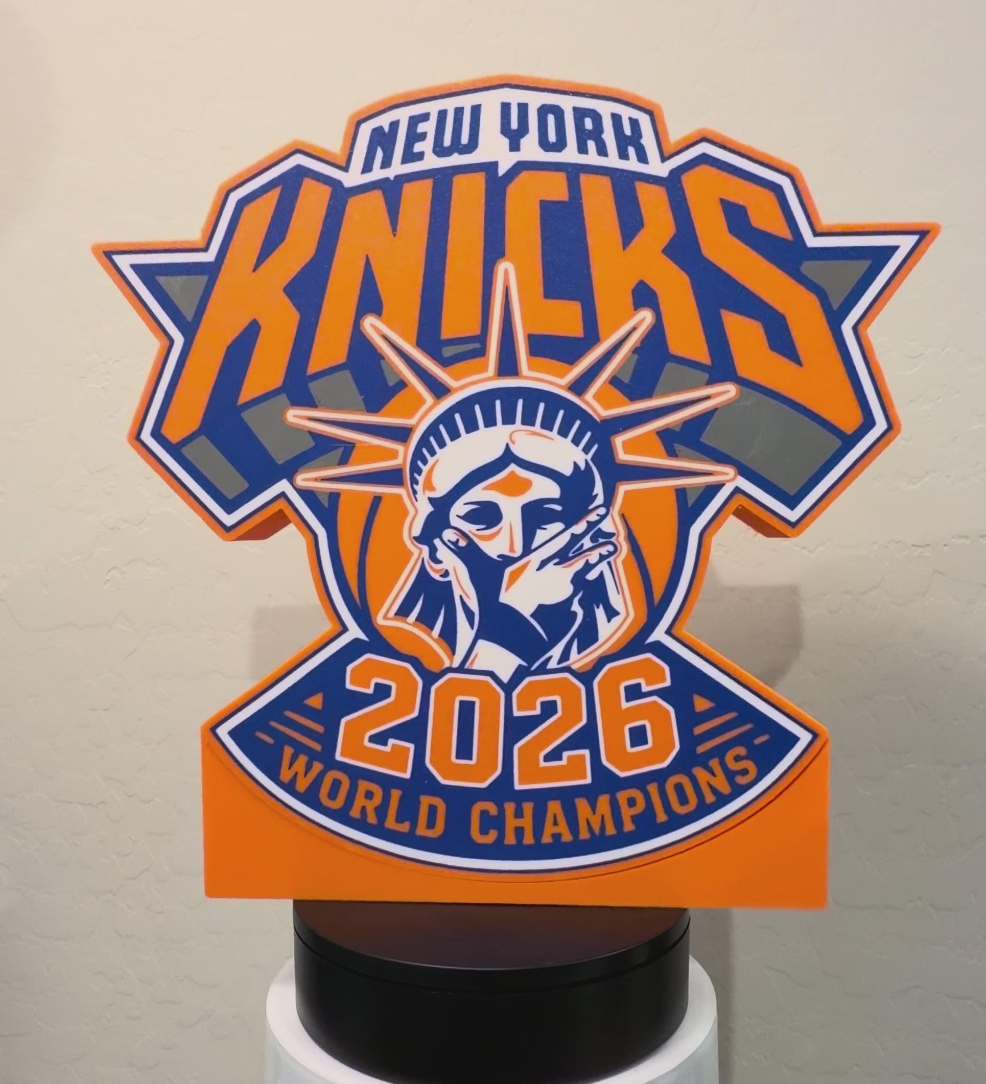 New York Knicks 2026 NBA Champions 12x11 Hang or Stand LED Light Box w Remote