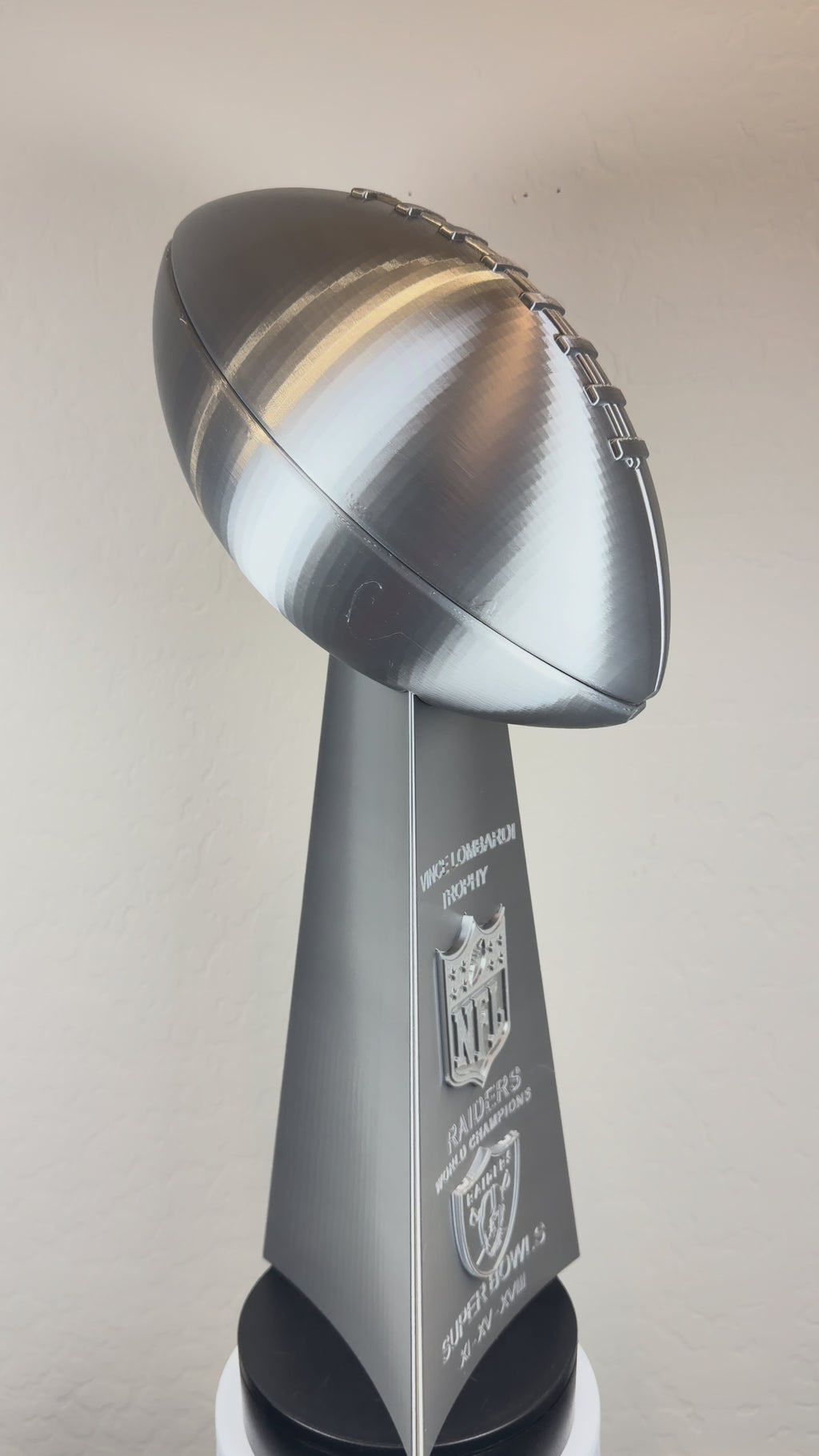 Custom 20 inch Lombardi Trophy Las Vegas Raiders - ALL Superbowls